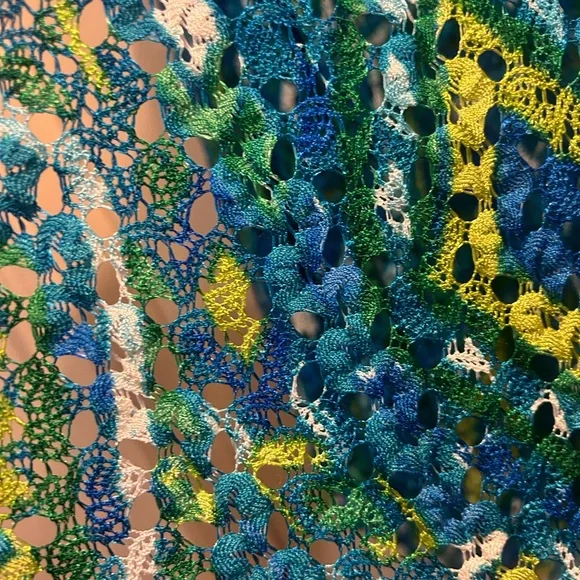 Ruby Rd. Blue and Green Lace Top - Picture 2 of 5